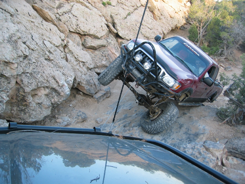 Billings Canyon - Dan coming up the last ledge